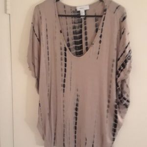 Light brown grey loose blouse